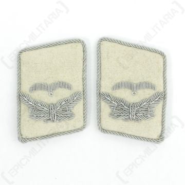 Luftwaffe HG Division Leutnant Collar Tabs - White