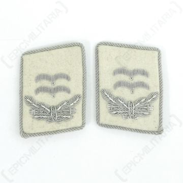Luftwaffe HG Division Leutnant Collar Tabs - White