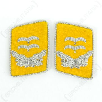 Luftwaffe Flieger Division Oberleutnant Collar Tabs - Yellow