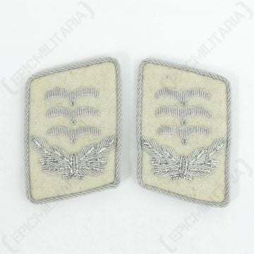Luftwaffe HG Division Hauptmann Collar Tabs-White