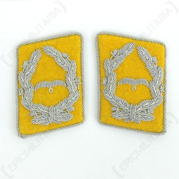 Luftwaffe Flieger Division Major Collar Tabs - Yellow