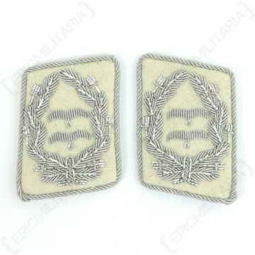 Luftwaffe HG Division Oberstleutnant Collar Tabs - White