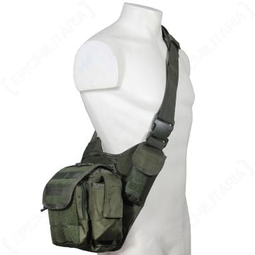 Olive Green MOLLE Shoulder Pack