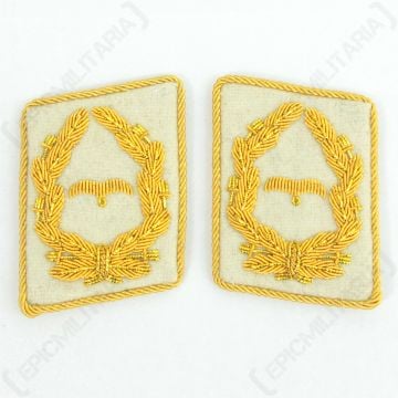 Luftwaffe Generalmajor Collar Tabs - White
