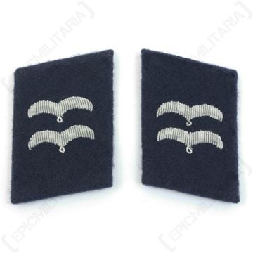Luftwaffe Medical Division Gefreiter Collar Tabs - Dark Blue