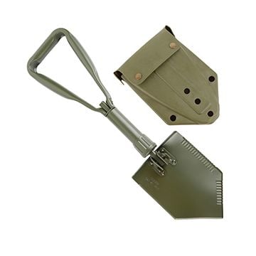 German Army Style Olive Drab Shovel and Cover - Type 1