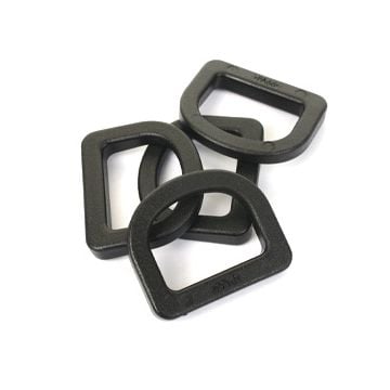 Original British Army Plastic 25mm D Rings - Black