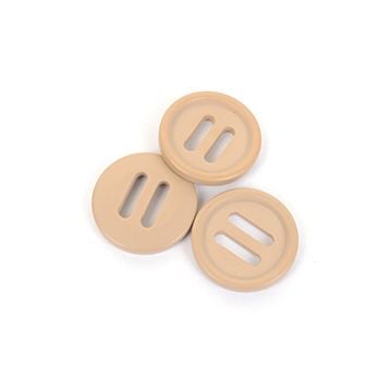 British Army Style 28mm Slotted Buttons - Khaki