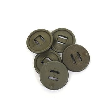 British Army Style 31mm Slotted Buttons - Olive