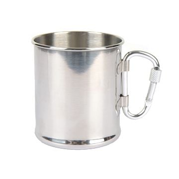 Stainless Steel Mug with Carabiner Handle