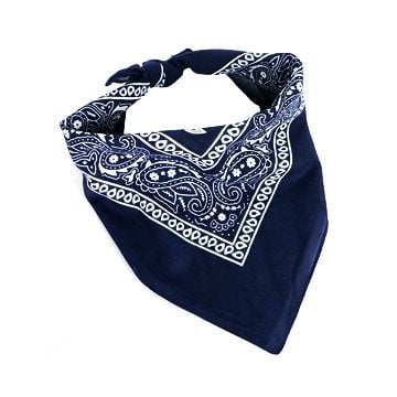 Western Style Cotton Bandana - Blue