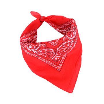 Western Style Cotton Bandana - Red