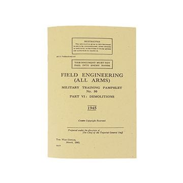 WW2 British Military Demolitions Training Pamphlet