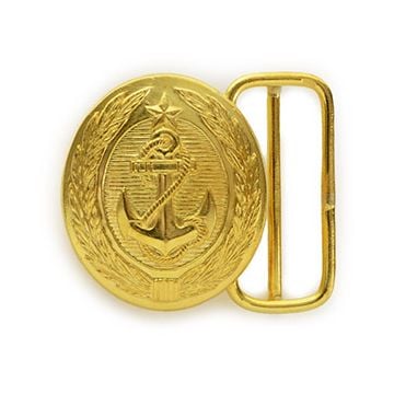 Soviet Anchor Oval Belt Buckle - Gold