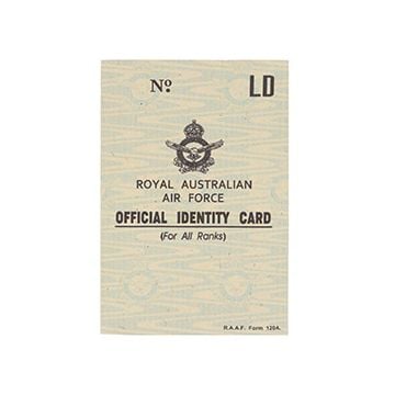 WW2 Australian Air Force ID Card