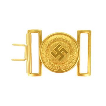 WW2 German Police Officer Gold Belt Buckle