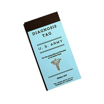 WW1 US Diagnosis Medical Tag Book