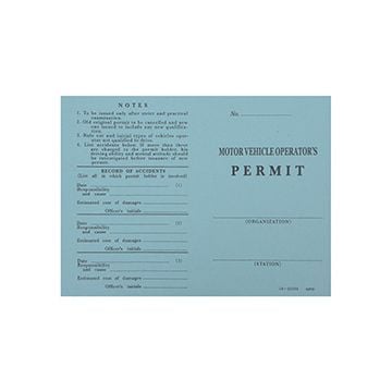 WW2 US Drivers Permit