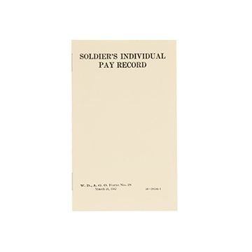 WW2 US Soldier Pay Book Packs