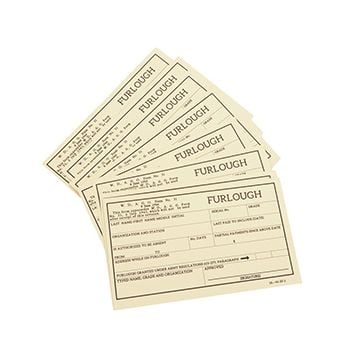 WW2 US Army Furlough Pass Set of 5