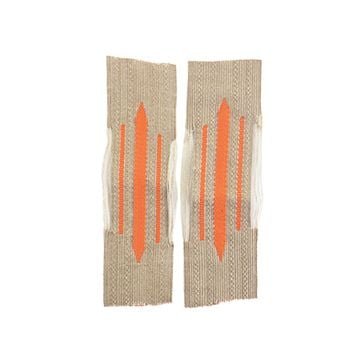 Feldgendarmerie Bevo Litzen Collar Tabs - Orange