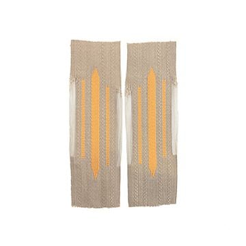 Afrika Corps Bevo Litzen Collar Tabs - Yellow