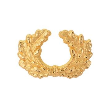 Metal Army Peaked Cap Wreath - Gold