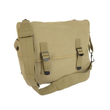 Unstamped US M1936 Musette Bag and Strap - Khaki