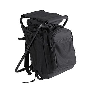Backpack With Integrated Chair - Black