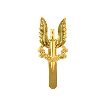 British SAS Regiment Cap Badge - Brass