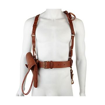WW1 Russian 1912 Model Nagant Officer Brown Leather Belt Set