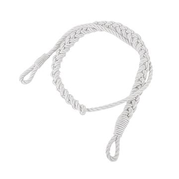 White Single Plait Lanyard - Military RAF Army Navy