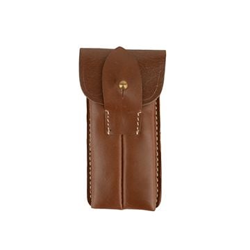 WW2 German P08 Leather Mag Pouch - Brown