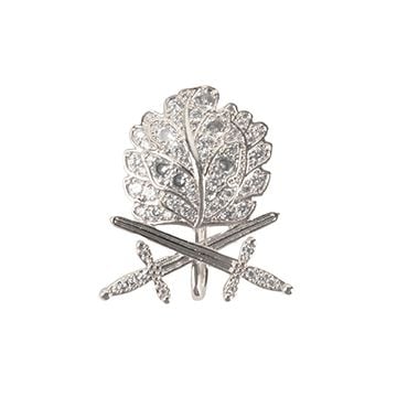 Oak Leaves with Swords and Diamonds - Silver