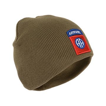 82nd Airborne Beanie Hat - US Olive