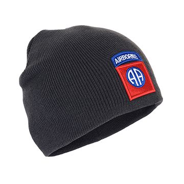 82nd Airborne Beanie Hat - Grey