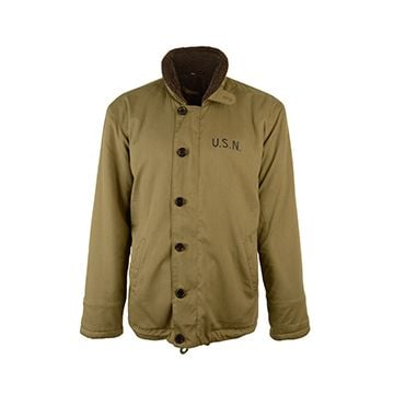 US USN Naval Deck Jacket - Khaki