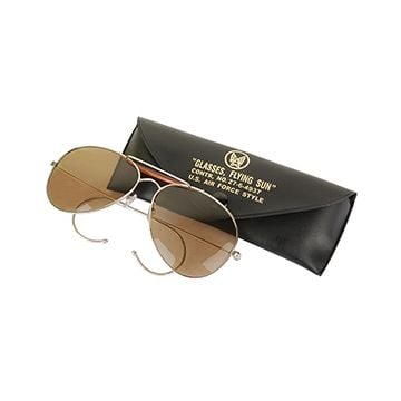 Rothco Aviator Style Sunglasses with Case - Brown Lenses