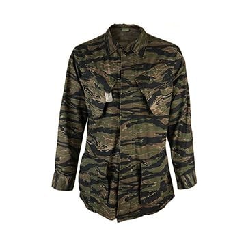 US Vietnam Style Ripstop Fatigue Shirt - Tiger Stripe