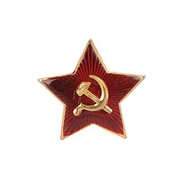 WW2 Russian Red Star Officer Cap Badge - Large by Schusters