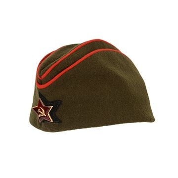 WW2 Russian Artillery Officers Pilotka Cap with Badge by Schusters