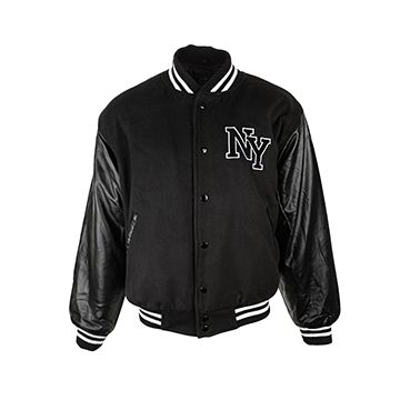 Vintage NY Baseball Jacket - All Black