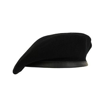 This view shows the front of the British WW2 Beret - Black. Thumbnail