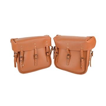 US WW2 Harley WLA Leather Motorbike Travel Bag Set