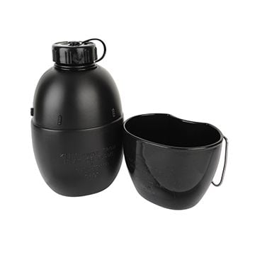 Nato Style Water Bottle and Mug - Black