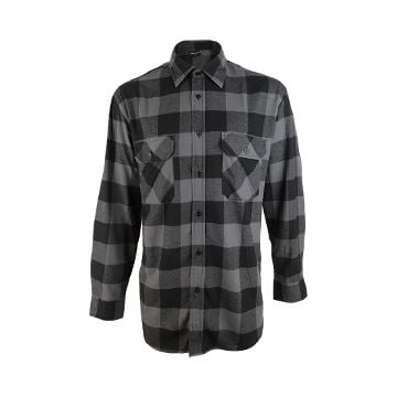Lightweight Lumberjack Flannel Shirt - Grey & Black