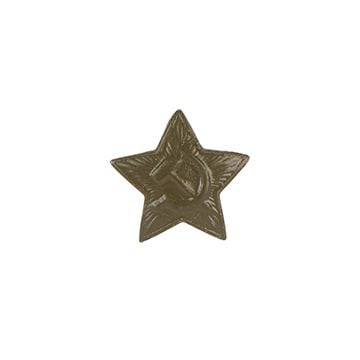 This view shows the side of the WW2 Russian M1941 Star Cockade Cap Badge . Thumbnail