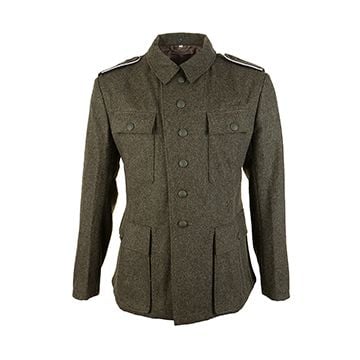 WW2 German M43 Field Grey Wool Tunic - Premium