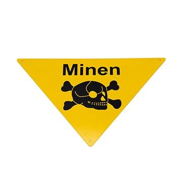 WW2 German Yellow Minen Field Sign