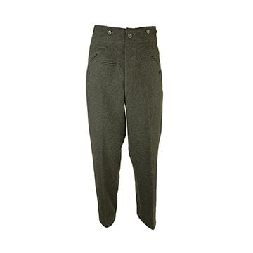 WW2 German M40 Field Grey Wool Trousers with Loop - Premium